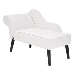 Beliani BIARRITZ - Chaise longue - Wit - Linkerzijde - Polyester