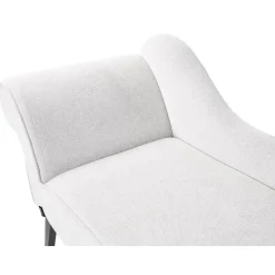 Beliani BIARRITZ - Chaise longue - Wit - Linkerzijde - Polyester