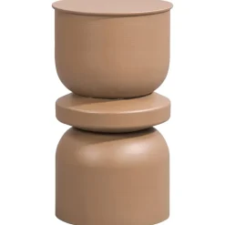 Leen Bakker Bijzettafel Barcelona - bruin - 55xØ31 cm Clearance