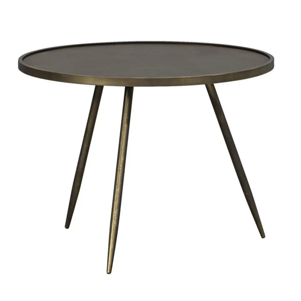 Leen Bakker Bijzettafel Gianni - goudkleurig - 45xØ60 cm Discount