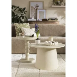 Leen Bakker Bijzettafel Iris - taupe - 50xØ40 cm Discount