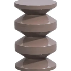 Leen Bakker Bijzettafel Madrid - taupe - 49xØ31 cm Outlet