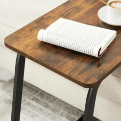 Merkloos Bijzettafel met Vintage Look - 50x62x35 cm - Zwart en Bruin Discount