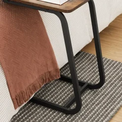 Merkloos Bijzettafel met Vintage Look - 50x62x35 cm - Zwart en Bruin Discount