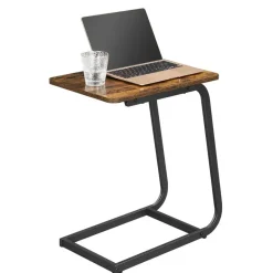 Merkloos Bijzettafel met Vintage Look - 50x62x35 cm - Zwart en Bruin Discount