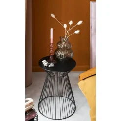 Leen Bakker Bijzettafel Napels - zwart - 47xØ33 cm Sale