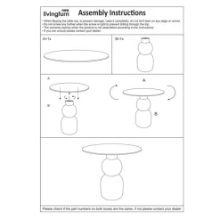Livingfurn Bijzettafel Rond - Bruin Staal - 50x49,5x52,5cm - Brix Best