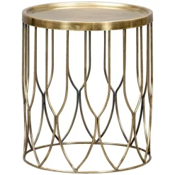 Leen Bakker Bijzettafel Verdi - messingkleur - 40xØ35 cm Hot