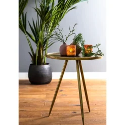 Light & Living Bijzettafel Ø51x60 cm ENVIRA antiek goud Best
