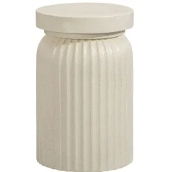 Leen Bakker Bijzettafel Yanara - beige - 55,5x35x35 cm Best