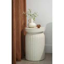 Leen Bakker Bijzettafel Yanara - beige - 55,5x35x35 cm Best