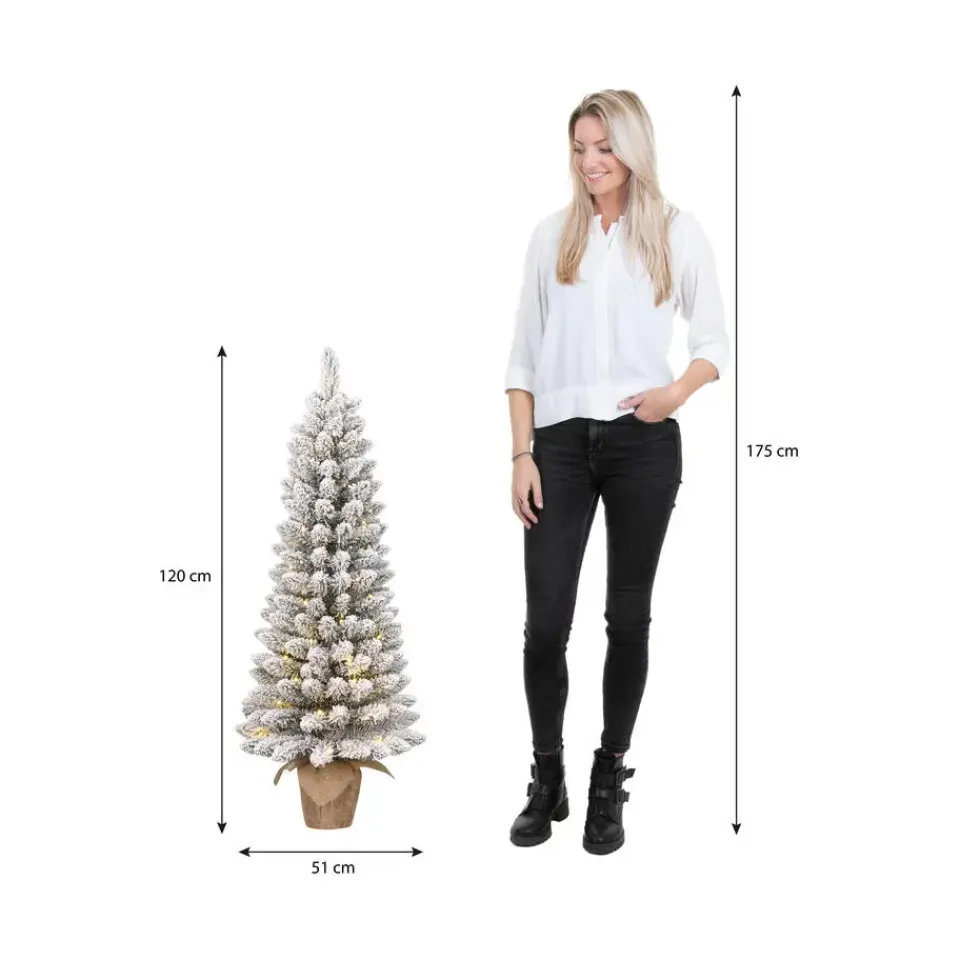 Black Box Trees Gerlos Kunstkerstboom met Verlichting - H120 x Ø51 cm Outlet