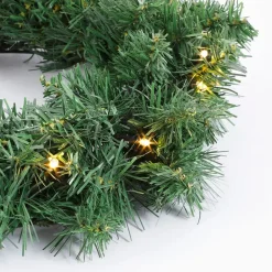 Black Box Trees Norton Kerstkrans met LED Ø60 cm Groen Sale