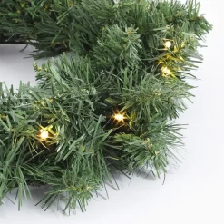 Black Box Trees Norton Kerstkrans met LED Ø60 cm Groen Sale