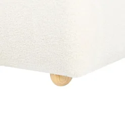 Beliani BLAGNAC - Bed met opbergruimte - Wit - 160 x 200 cm - Bouclé Clearance