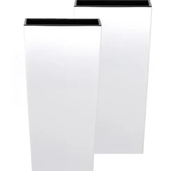 Prosperplast Bloempot/plantenpot Urbi - wit - 19 x 19 x 37 cm New