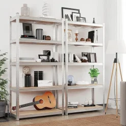 Parya Bobbel Home - Kelderkast - 200 x 100 x 50 cm - Zilverkleurig