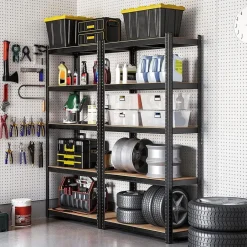 Bobbel Home - Stellingkast -Verstelbare planken - 200x100x50cm - 875 kg - Zwart Best