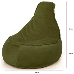 Bobbel Home - Zitzak Stoelvorm - Santiago - Ribstof – Zitstoel - Junior - 100 Best