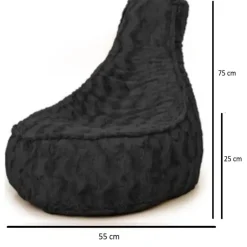 Bobbel Home - Zitzak Stoelvorm - Florance - Faux fur - Zitstoel - 100 liter - Best