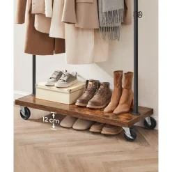 Bobbel Home Kledingrek Metaal - Zwart en bruin Discount