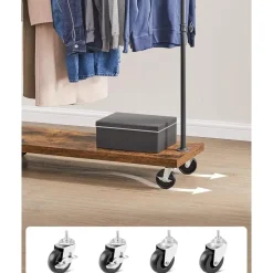 Bobbel Home Kledingrek Metaal - Zwart en bruin Discount