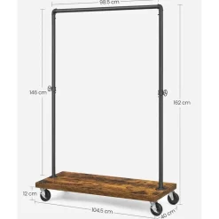 Bobbel Home Kledingrek Metaal - Zwart en bruin Discount