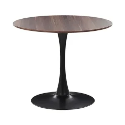 Beliani BOCA - Ronde eettafel - Donkere houtkleur - 90 cm - MDF New