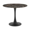 Beliani BOCA - Ronde eettafel - Zwart/Goud - 90 cm - MDF New