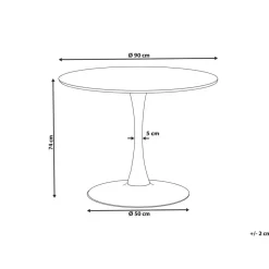 Beliani BOCA - Ronde eettafel - Zwart/Goud - 90 cm - MDF New