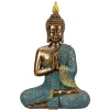 Merkloos Boeddha beeld Shaman - binnen/buiten - goud/jade - 20 x 30 cm Online
