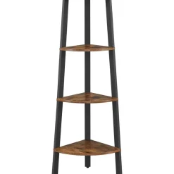 Merkloos Boekenkast - hoekkast - 4 legplanken - 34x125x34 cm - vintage bruin Clearance