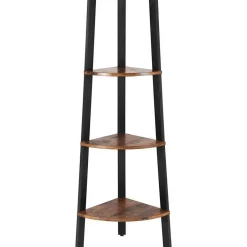 Merkloos Boekenkast - hoekkast - 4 legplanken - 34x125x34 cm - vintage bruin Clearance