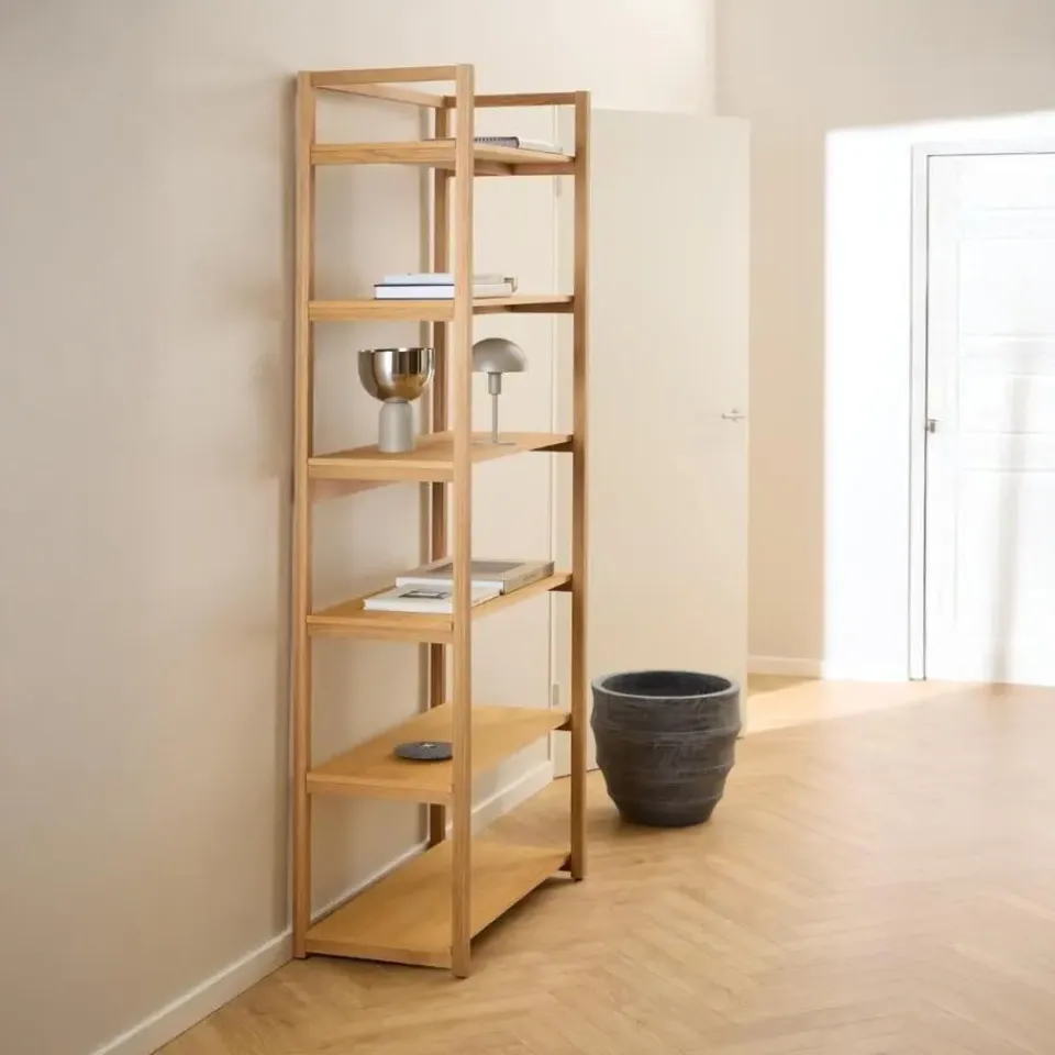 Giga Living Boekenkast Naturel - 80x40x199,2cm - Mista