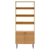House Nordic Boekenkast Naturel Eikenfineer - 80x30x200cm - Kyoto Discount