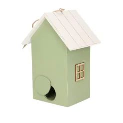 Boltze Vogelhuisje - groen met wit dak - hout nestkastje - 22 cm Best