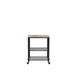 Beliani BOLZANO - Keukentrolley - Zwart - Spaanplaat Best