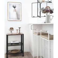 Beliani BOLZANO - Keukentrolley - Zwart - Spaanplaat Best