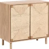 Leen Bakker BONDI - Dressoir - Lichtbruin - 80 cm - Spaanplaat/Papiertouw New