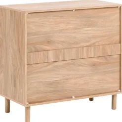Leen Bakker BONDI - Dressoir - Lichtbruin - 80 cm - Spaanplaat/Papiertouw New