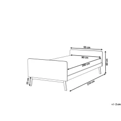 Beliani BONNAC - Eenpersoonsbed - Lichtblauw - 90 x 200 cm - Dennenhout Outlet