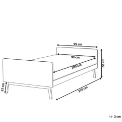 Beliani BONNAC - Eenpersoonsbed - Lichtblauw - 90 x 200 cm - Dennenhout Outlet