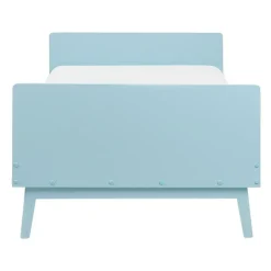 Beliani BONNAC - Eenpersoonsbed - Lichtblauw - 90 x 200 cm - Dennenhout Outlet