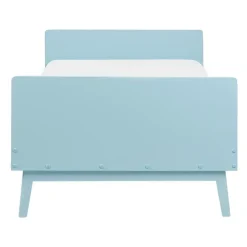 Beliani BONNAC - Eenpersoonsbed - Lichtblauw - 90 x 200 cm - Dennenhout Outlet