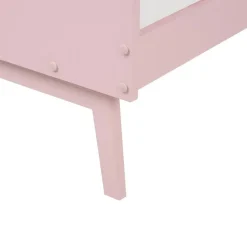 Beliani BONNAC - Eenpersoonsbed - Lichtroze - 90 x 200 cm - Dennenhout Discount