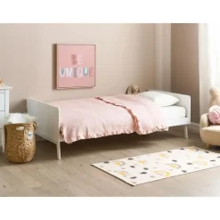 Beliani BONNAC - Eenpersoonsbed - Wit - 90 x 200 cm - Dennenhout Clearance