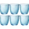 Bormioli Rocco Drinkglazen - 6x - blauw - tumbler glas - 290 ml Best