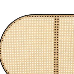 Beliani BOULIN - Tweepersoonsbed - Zwart - 140 x 200 cm - PE rotan Best