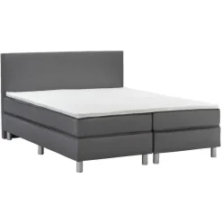 Leen Bakker Boxcombinatie Alta 6-delig - donkergrijs - 160x200cm Online