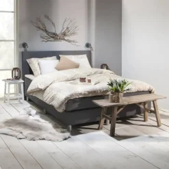 Leen Bakker Boxcombinatie Alta 5-delig - donkergrijs - 140x200cm